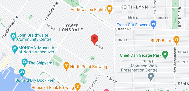 map of 317 E 5TH STREET
